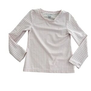 Polo Ralph Lauren Gingham Long Sleeve Rash Guard Swim Top Pink Girls Size‎ 4/4T